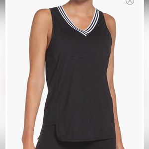Zella mesh black and white workout tank top shirt